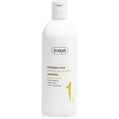 Ziaja Plant Essentials Banana Flower vyživující šampon pro poškozené vlasy 400 ml