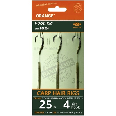 Life Orange Návazce Carp Hair Rigs S2 20 cm 3ks - 8 15lb