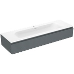 Mexen Rivel шкафче за баня 140 см с мивка Vela, 1 чекмедже, гофрирано, графит (91A20-14023-1-BF66-W23M01)