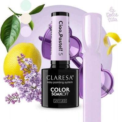 Claresa Hybridní lak Ciao Pastel 5 5ml Pastelová Lila