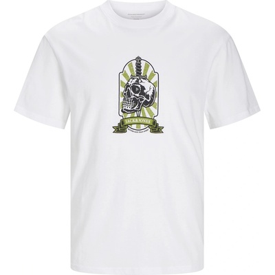 Jack and Jones Мъжка тениска Jack and Jones J&J Skull T-Shirt Mens - Bright White
