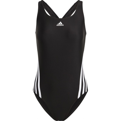 Adidas Дамски бански костюм Adidas 3 Stripe Swimsuit Ladies - Black/White