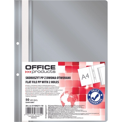 Office Products Папка Office Products с прозрачно лице с перф, сива (25879-А-СИВ)