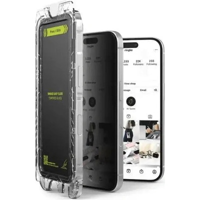 Скрийн протектор от закалено стъкло Ringke Privacy Premium Easy Slide 9H за iPhone 16 Pro Max, 2бр (G4as929)