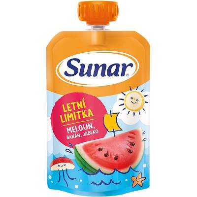 SUNAR Kapsička jablko banán vodní meloun 6m+ 100 g