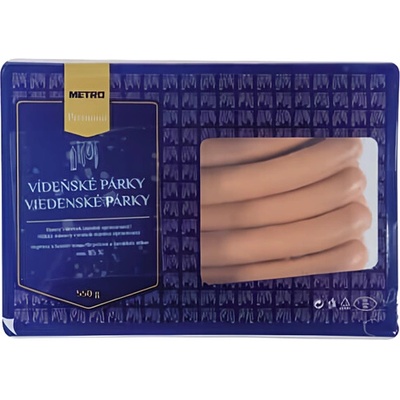 Metro Premium Párky vídeňské 85% masa 0,55 kg