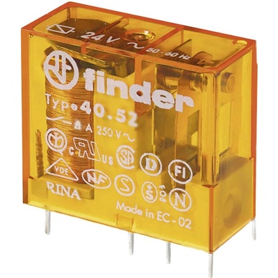 Finder 40.52.8.240.0000, 40.52.8.240.0000 relé do DPS, monostabilní, 1 cívka, 250 V/AC, 8 A, 1 ks