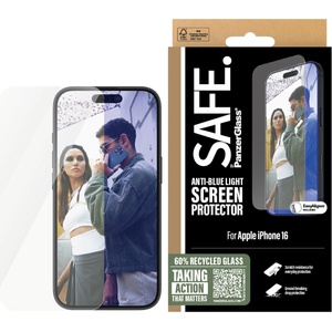 Panzer Стъклен протектор SAFE за iPhone 16, EyeCare, Ultra-Wide Fit