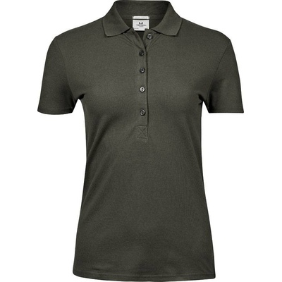 Tee Jays 145 Dámske luxusné elastické polo zelená deep