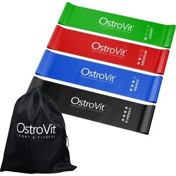 Image 1 of OstroVit Комплект непрекъснати тренировъчни ластици | с чанта [4 бр. ]