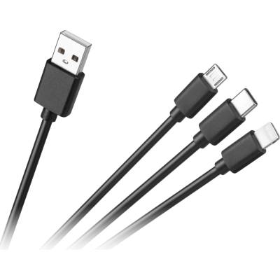 Cabletech KPO3945 USB-A micro/USB-C/Lightning 1,2m