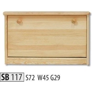 Drewmax SB117 - Dřevěný botník 72 x 29 x 45 cm