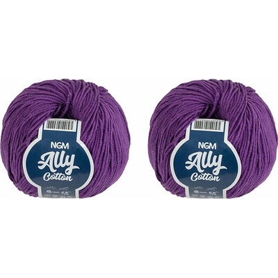 BELLATEX Ally cotton 50 g súprava 2 ks - 021 tmavofialová
