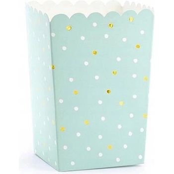 Krabice na popcorn PartyDeco 7x7x12,5 cm zelené
