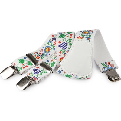 Prima-obchod Šle folklor šíře 4 cm délka 120 cm, barva 4 bílá