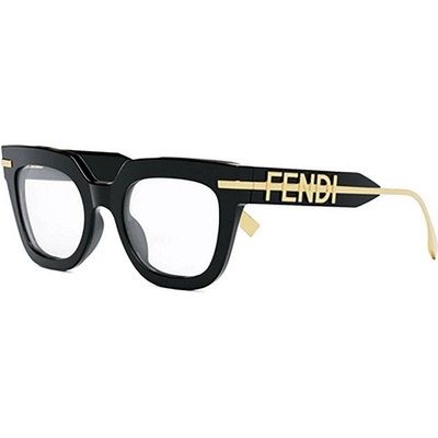 Fendi Fendigraphy Black Rectangular Eyeglasses