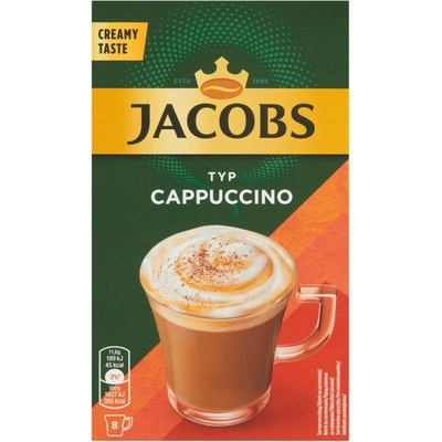 Jacobs Douwe Egberts Cappuccino instantná káva 8 x 11,6 g