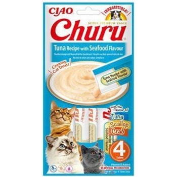 INABA Churu Tuna receipe with seafood flavour 4 x 14 g