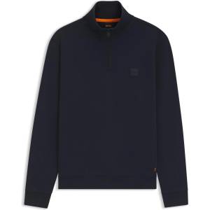 HUGO BOSS Поларена блуза Boss Mens BOSS ORANGE Quarter Zip Fleece Jumper with Logo Detail (Zetrust) - Dark Blue 404