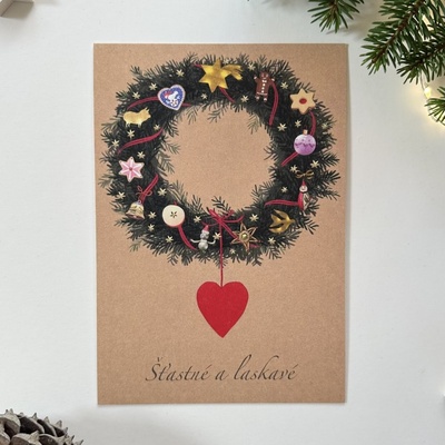 Be Nice EKO pohled Šťastné a laskavé - Pohádkový věnec – Zboží Dáma