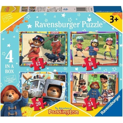 Ravensburger sada 4v1 Medvídek Paddington 12,16,20,24 dílků