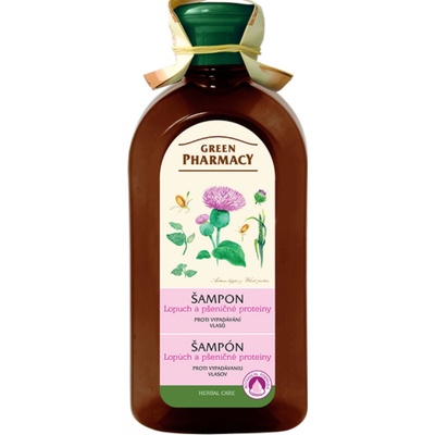 Green Pharmacy Hair Care Greater Burdock šampón proti padaniu vlasov Parabens Artificial Colouring SLS SLES Free 350 ml