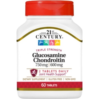 21st Century Glucosamine Chondroitin 750 mg / 600 mg - Triple Strength [60 Таблетки]