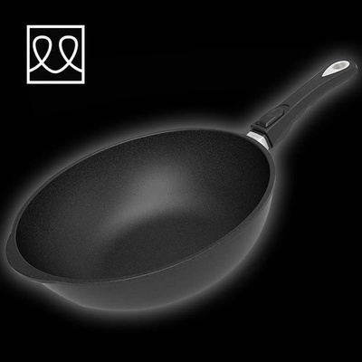 AMT 30 см индукционен уок тиган с мобилна дръжка AMT Gastroguss (AMTI1030SZ20B)