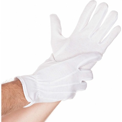 Hygostar Bavlnené rukavice Tricot Grip – biele