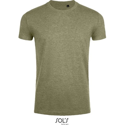 Sol's Imperial Fit pánske tričko Slim Fit zelené heat. khaki