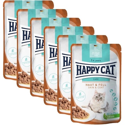 Happy Cat Капсула Happy Cat Care Haut & Fell / Кожа & козина 6 x 85 г