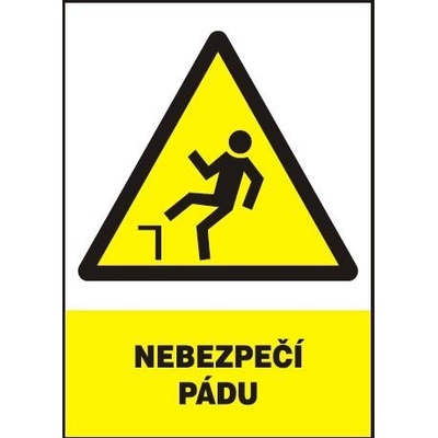 Tabule výstražná Nebezpečí pádu A4