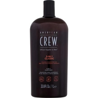 American Crew 3-IN-1 1000 ml шампоан, балсам и душ гел 3в1 за мъже