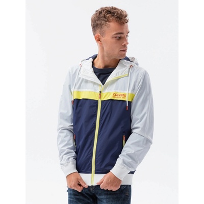Ombre Clothing pánska prechodná bunda Firenze bielo-navy C438