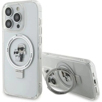 KARL LAGERFELD KLHMP15LHMRSKCH iPhone 15 Pro 6.1" white/white hardcase Ring Stand Karl&Choupette MagSafe (3666339168896)