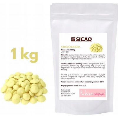 Callebaut Čokoláda Biela Sicao pre fondue 1 kg
