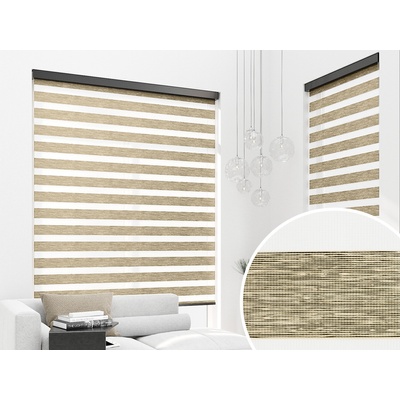 Zebra-shop Den a noc Maxi Premium Krém - Černá melír BH 69 150x150 cm bílá vpravo
