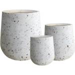  Глинена кашпа 30277 Terrazzo 05, 40 × 40 × 48 см, бяла