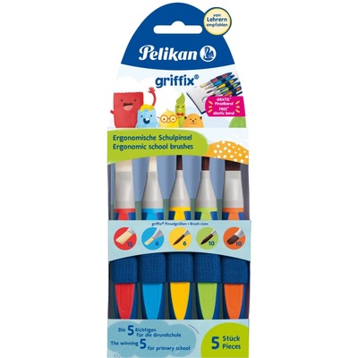 Štětce Pelikan Griffix – sada 5 ergonomických velikostí – Zboží Dáma