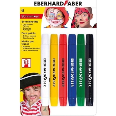 Farby na tvár v ceruzke 6 ks tenké vysúvacie
