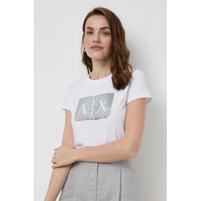 Armani Exchange Bavlněné tričko 8NYTDL.YJ73Z bílá