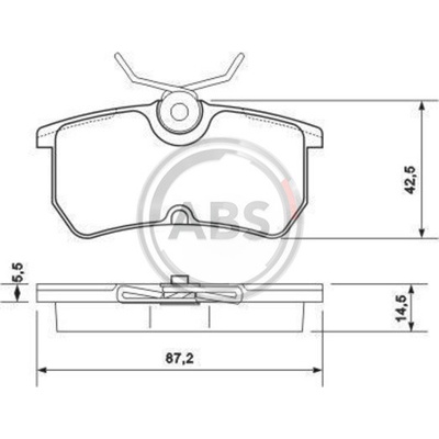A.B.S. Sada brzdových platničiek kotúčovej brzdy 37101