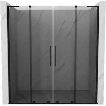 Mexen Velar L Duo плъзгащи се душ врати 170 см, графит, черни - 871-170-003-42-70 (871-170-003-42-70)