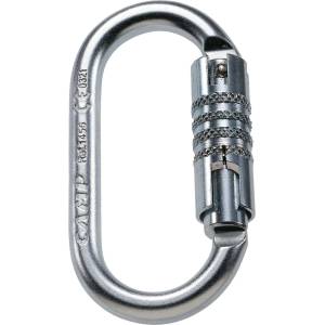 C. A. M. P C. A. M. P. Заключващ се карабинер C. A. M. P. Oval Pro 3Lock Steel carabiner - Polished - размер One Size (322-0115-0111)