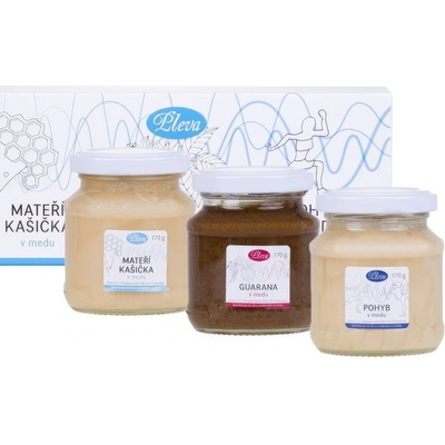 Pleva medy mateří kašička, guarana a pohyb v medu 3 x 170 g