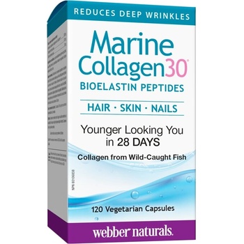 Webber Naturals Collagen30® Мoрски колаген (с био еластинови пептиди) 120 V капсули | Webber Naturals (3657 WN)