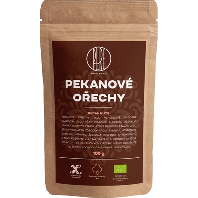 BrainMax Pure Pekanové ořechy Bio 100 g