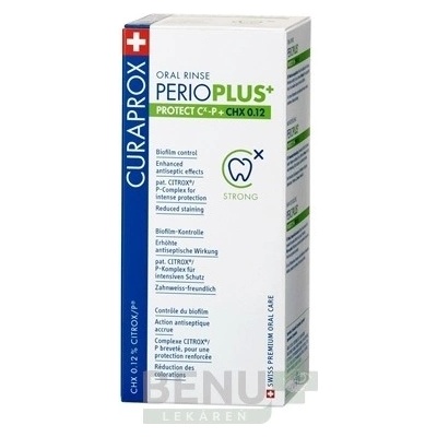 Curaprox Perio Plus+ PROTECT CHX 0,12% ústna voda s chlórhexidínu a citroxom 200 ml