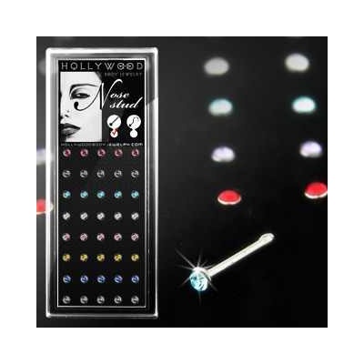Piercing nosovka chirurgická ocel s kamínkem PK-NOSB-1M