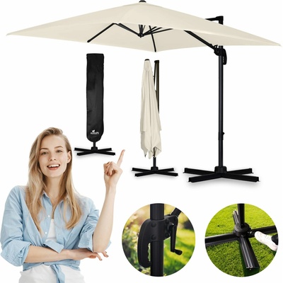 Plonos PL-883 Skládací zahradní deštník 8-segmentový 420 cm s obalem